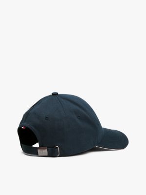 blau baseball-cap mit emaille-flag für herren - tommy hilfiger