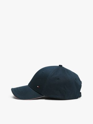 casquette à drapeau en émail bleu pour hommes tommy hilfiger