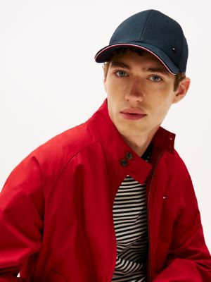 cappellino da baseball con bandierina blu da uomini tommy hilfiger