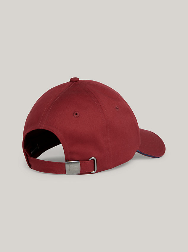 red tommy-baseball-cap mit 6-panel-design für herren - tommy hilfiger