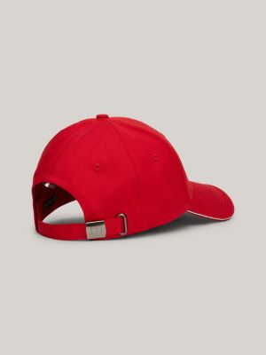 red baseball-cap mit 6-panel-design und flag für herren - tommy hilfiger