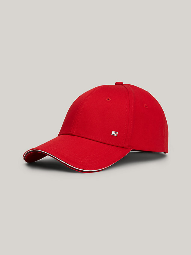 red baseball-cap mit 6-panel-design und flag für herren - tommy hilfiger