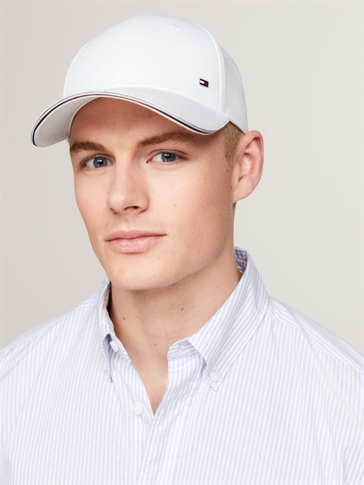 Corporate Signature Tape Baseball Cap — White
