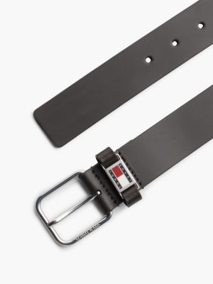 brown scanton metal keeper leather belt for men tommy jeans