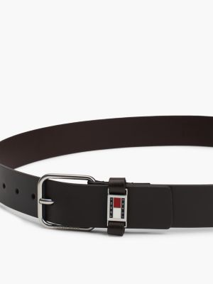 brown scanton metal keeper leather belt for men tommy jeans