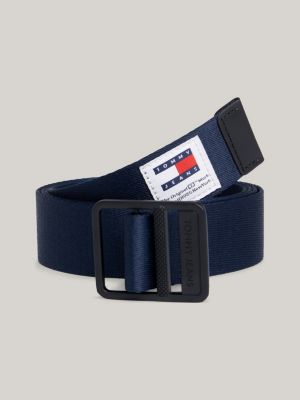 Adan Stripe Braided Elastic Belt, Blue