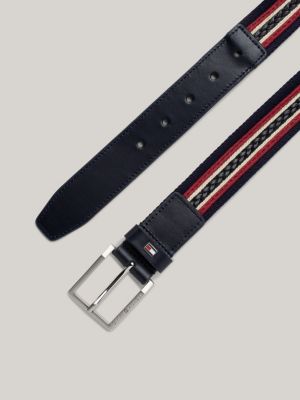 Gurtband-Gürtel mit Lederakzenten Blau Tommy | | Hilfiger