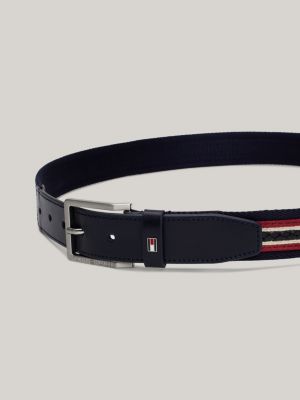 Webbing Leather Belt | Blue | Tommy Hilfiger