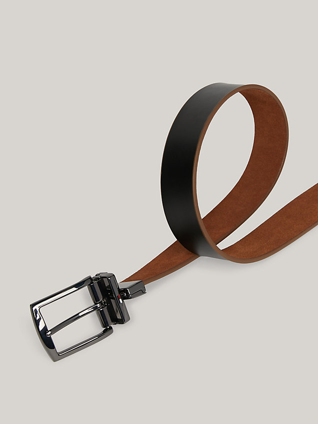 brown denton leather reversible belt for men tommy hilfiger