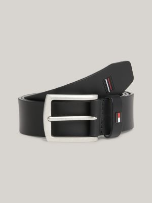 Donkerbruin en zwarte leren reversible riem - Heren