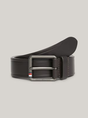 Adan Nubuck Leather Belt, Grey