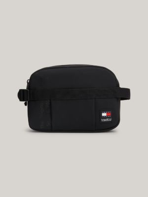 Essential Tonal Logo Small Washbag | Black | Tommy Hilfiger