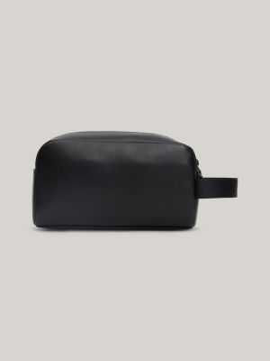 Heritage Logo Small Washbag | Black | Tommy Hilfiger