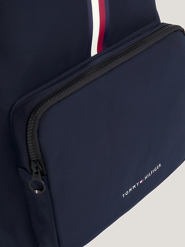 blue gepolsterter signature rucksack mit logo für herren - tommy hilfiger