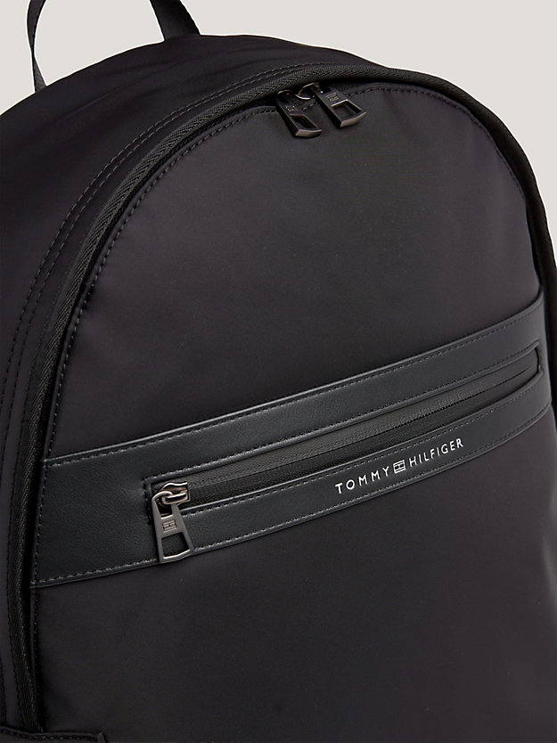 black th tech logo backpack for men tommy hilfiger