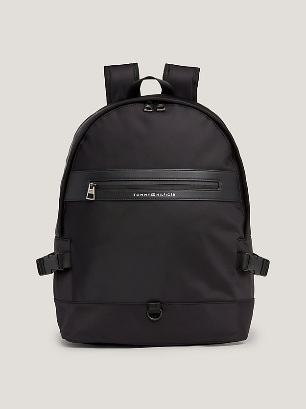 black th tech logo backpack for men tommy hilfiger