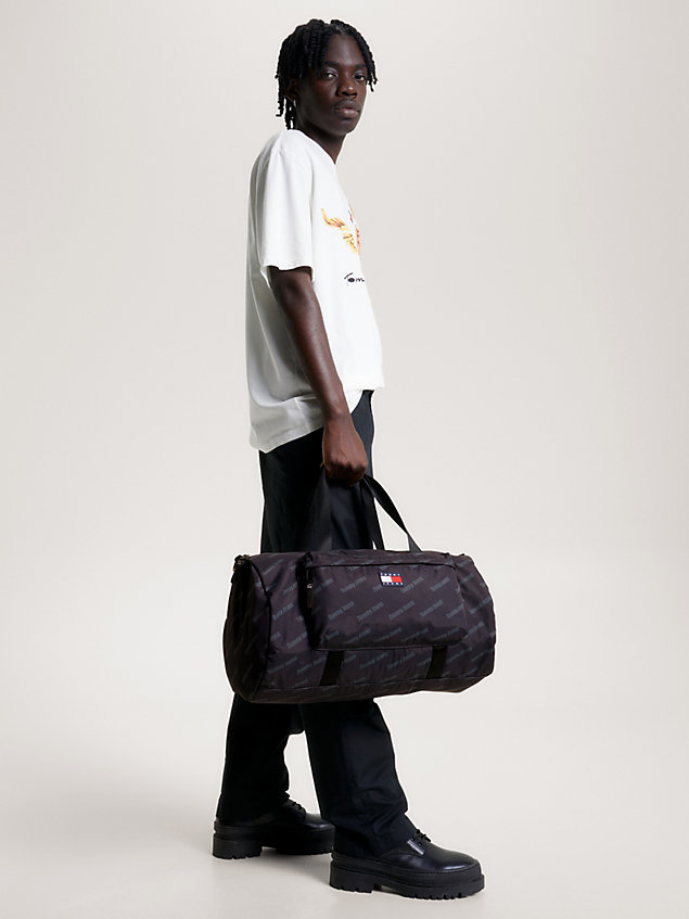 black torba sportowa exclusive z recyklingu dla mężczyźni - tommy jeans