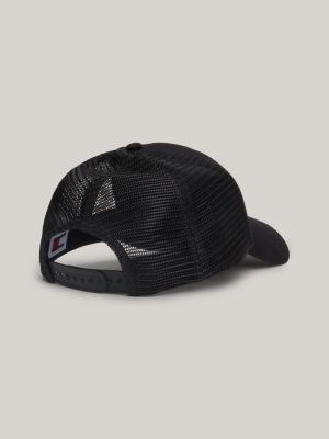 Heritage Logo Mesh Trucker Baseball Cap, Black