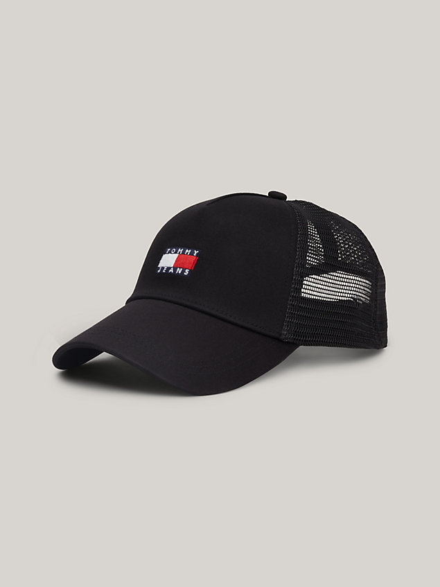 black heritage trucker-baseball-cap aus mesh für herren - tommy jeans
