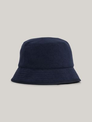 blue fischerhut mit aufgestickter flag für herren - tommy hilfiger