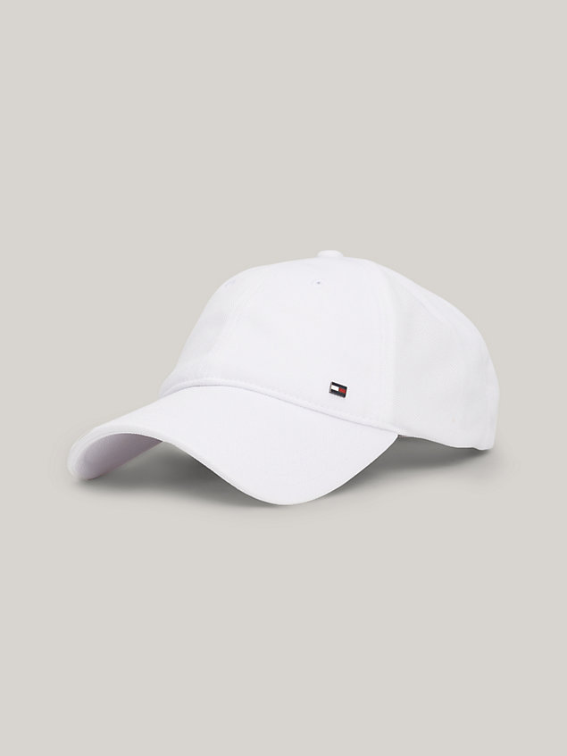 white 1985 collection pique six-panel baseball cap for men tommy hilfiger