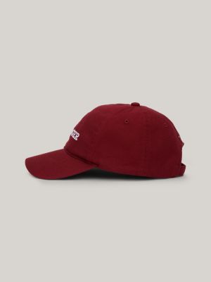 Hilfiger Monotype Embroidery Six-Panel Baseball Cap | Red | Tommy Hilfiger