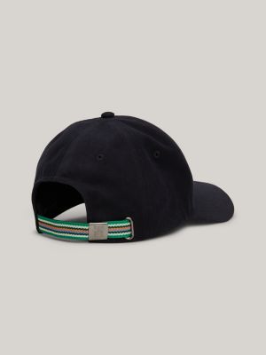 blue 5-panel-cap mit th-monogramm und wappen für herren - tommy hilfiger
