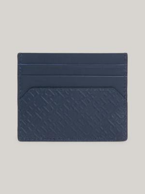 TH Monogram Leather Credit Card Holder