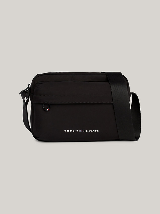 black logo small crossover camera bag for men tommy hilfiger
