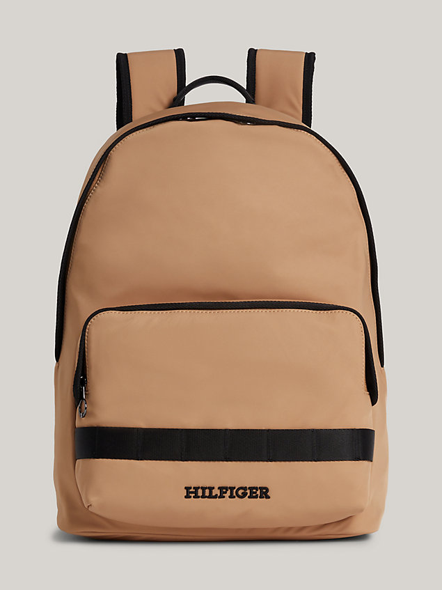 khaki hilfiger monotype small dome backpack for men tommy hilfiger