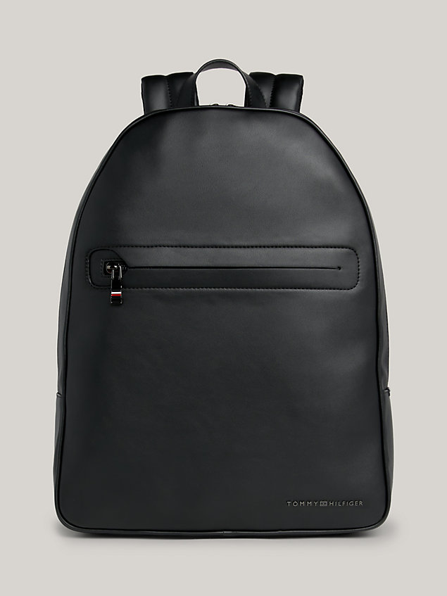black th modern small dome backpack for men tommy hilfiger