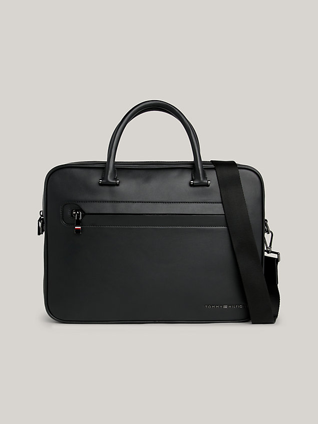 black th modern small laptop bag for men tommy hilfiger