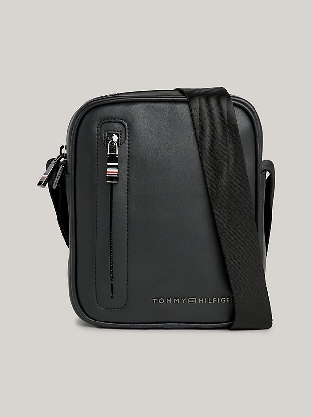 black th modern small reporter bag for men tommy hilfiger