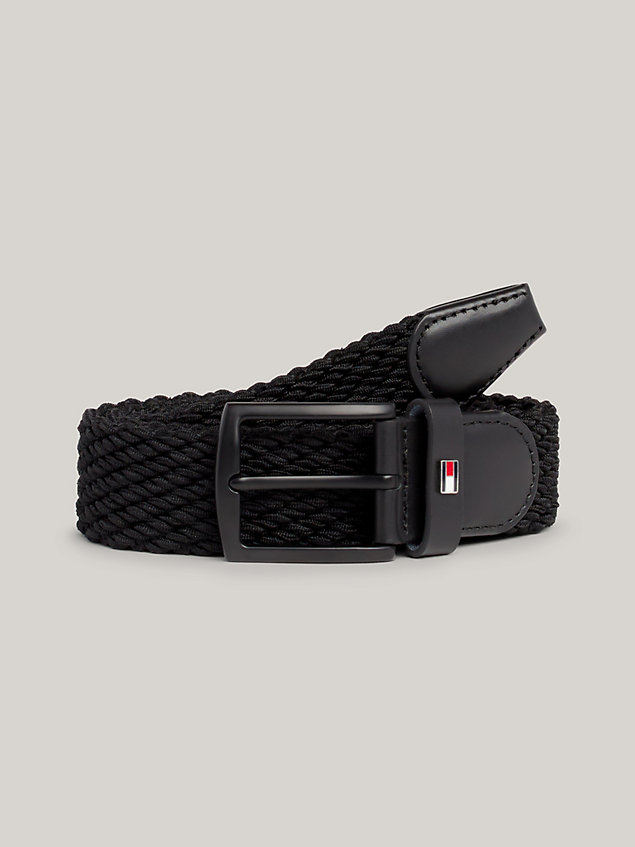 black denton stripe braided belt for men tommy hilfiger