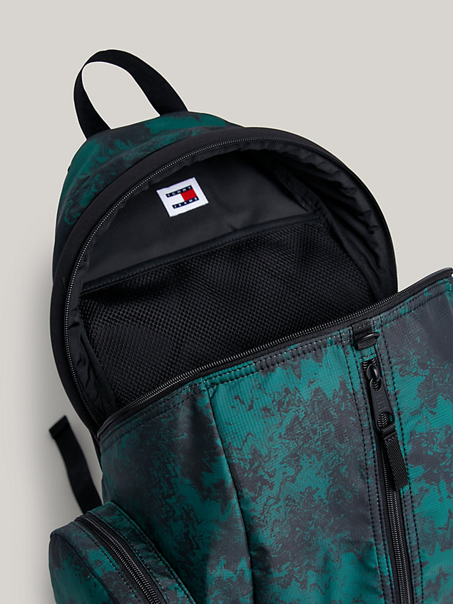 black abstract print backpack for men tommy jeans