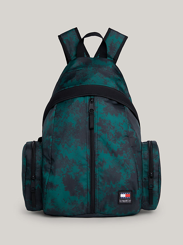 black abstract print backpack for men tommy jeans