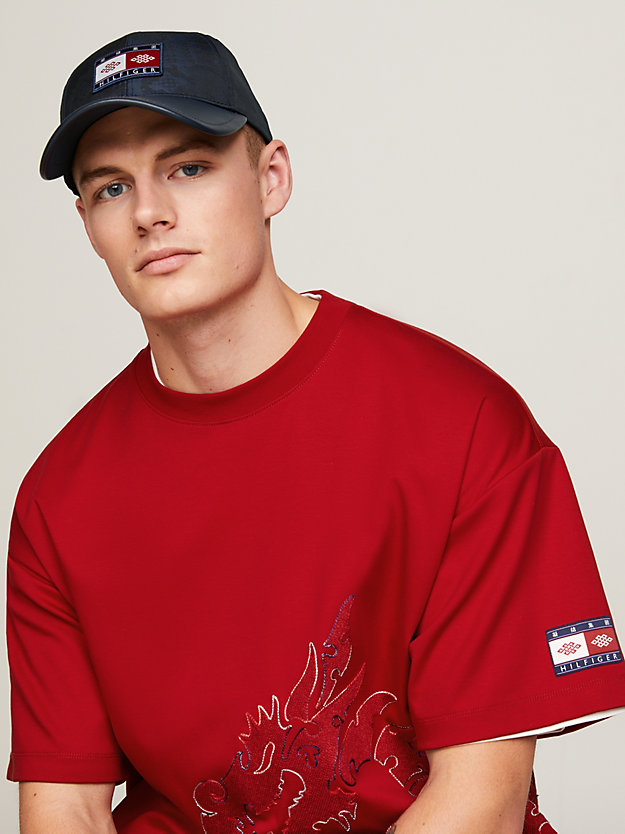 Tommy x CLOT Baseball-Cap mit Logo und Jacquard | Blau | Tommy Hilfiger