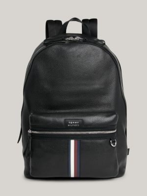 Premium rugzak van leer Zwart Tommy Hilfiger