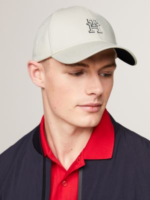 6-Panel-Cap mit Logomuster am Riemen | BEIGE | Tommy Hilfiger