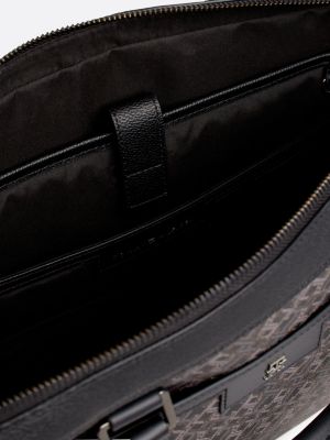 TH Monogram Textured Laptop Bag | Black | Tommy Hilfiger