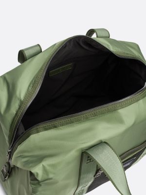 green logo webbing medium duffel bag for men tommy hilfiger