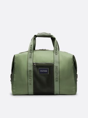 Logo Webbing Medium Duffel Bag Green Tommy Hilfiger