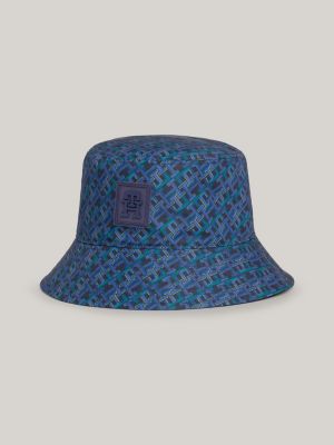 TH Monogram Print Twill Bucket Hat | Blue | Tommy Hilfiger