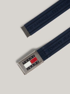 blue heritage gurtband-gürtel mit schiebeschnalle für herren - tommy jeans