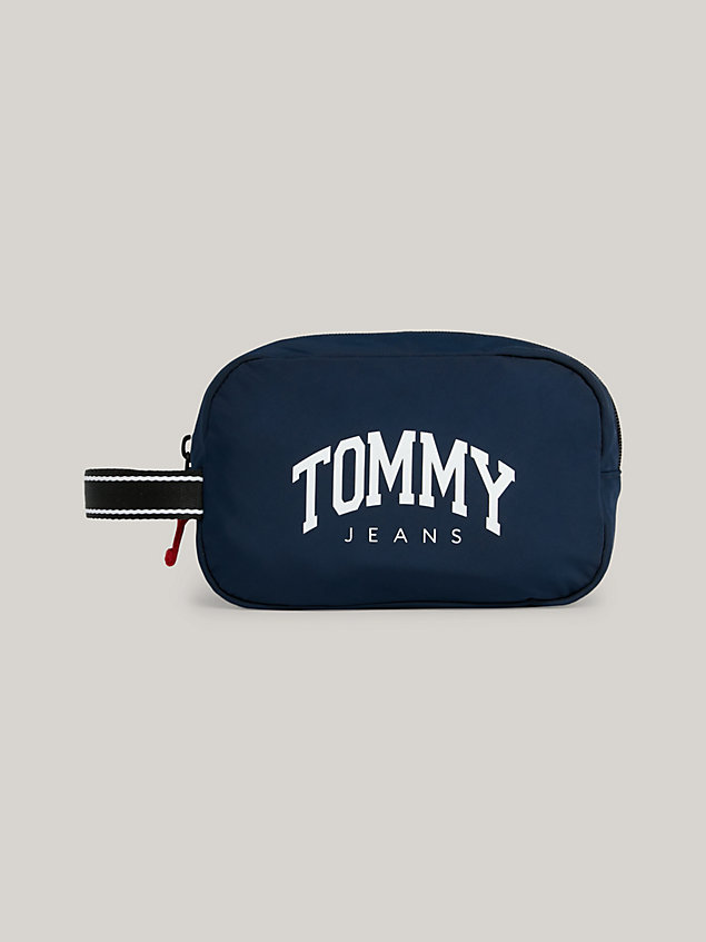 blue prep kulturbeutel mit logo für herren - tommy jeans