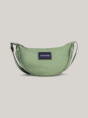 Logo Crescent Small Crossover Bag | Green | Tommy Hilfiger