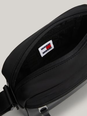 borsa a tracolla con logo gommato nero da uomini tommy jeans