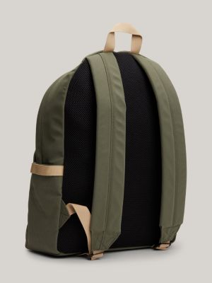 green diamond quilted pocket dome backpack for men tommy jeans