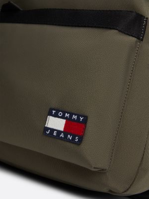 zaino essential con distintivo verde da uomini tommy jeans