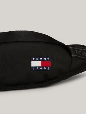 Essential Gürteltasche mit Logomuster am Gurt | Schwarz | Tommy 